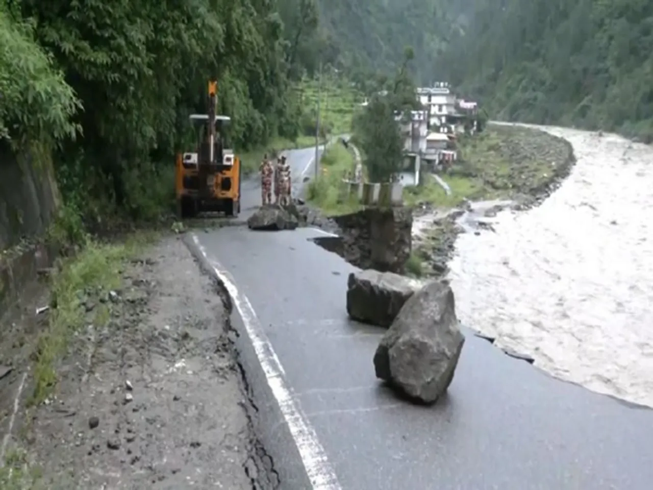 Latest visuals from the route to ground zero of Uttarkashi cloudburst (Photo/ANI)