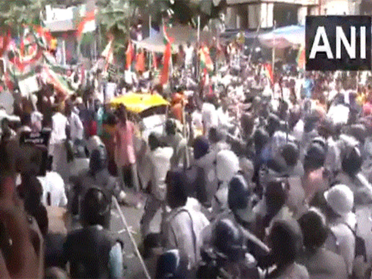 West Bengal: Police lathi-charged protesters in Kolkata (Photo/ANI)