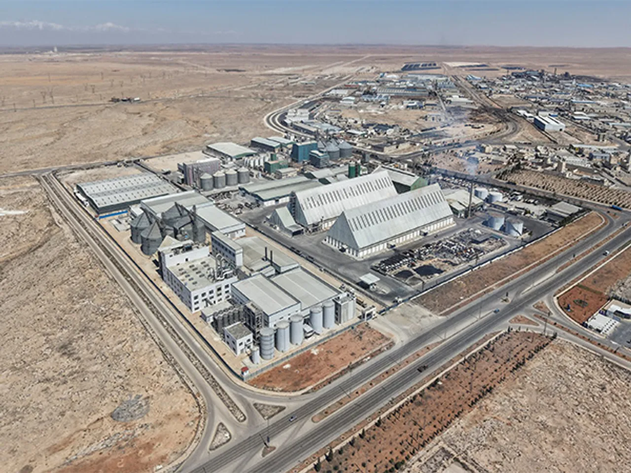 A drone captured aerial footage of the industrial city in Hassia, Homs, Syria on March 19, 2025 (File Photo/Reuters)