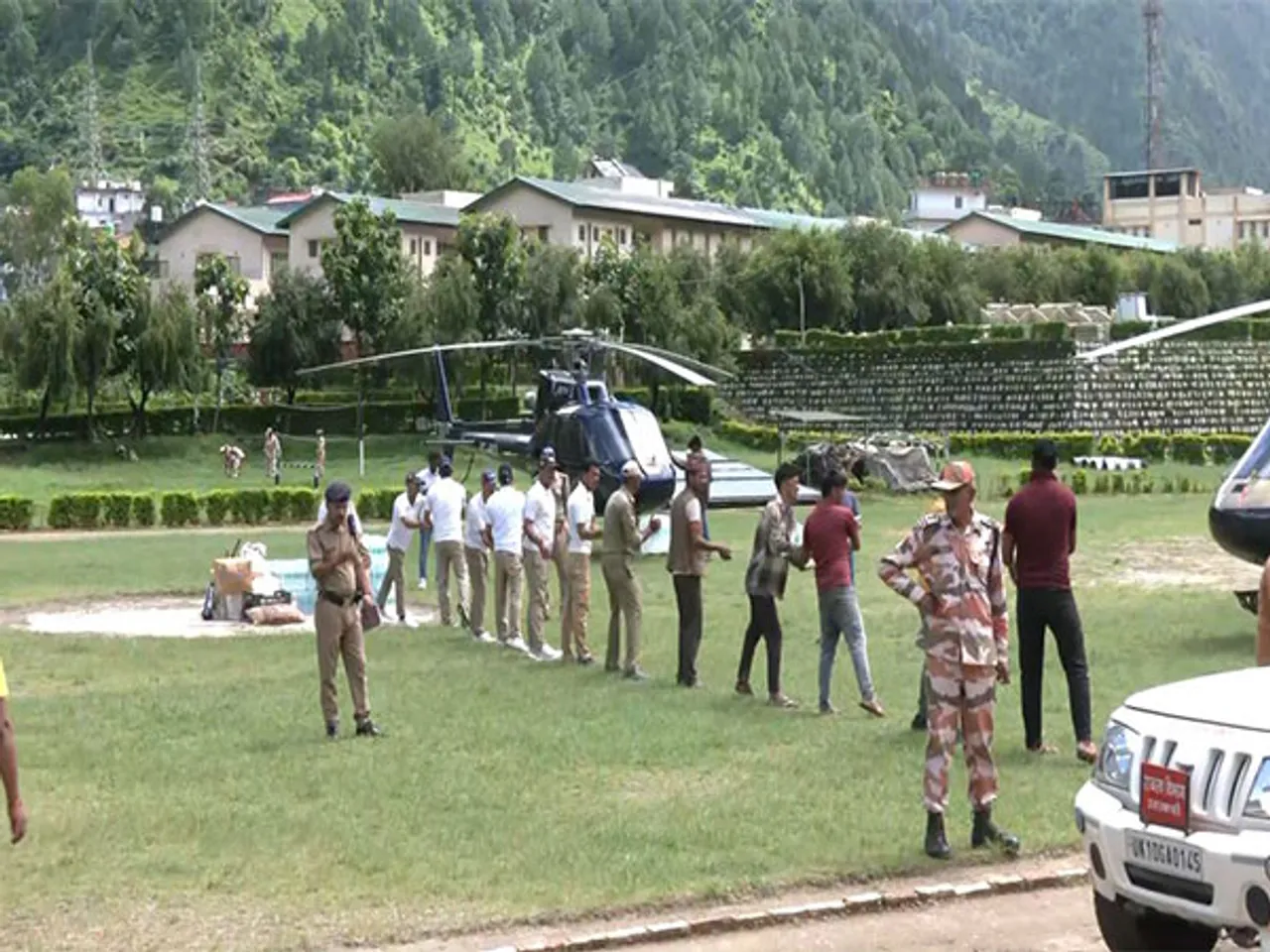 Air rescue operations continue in Uttarakhand's Dharali for stranded people after Aug 5 flash floods (Photo/ANI)
