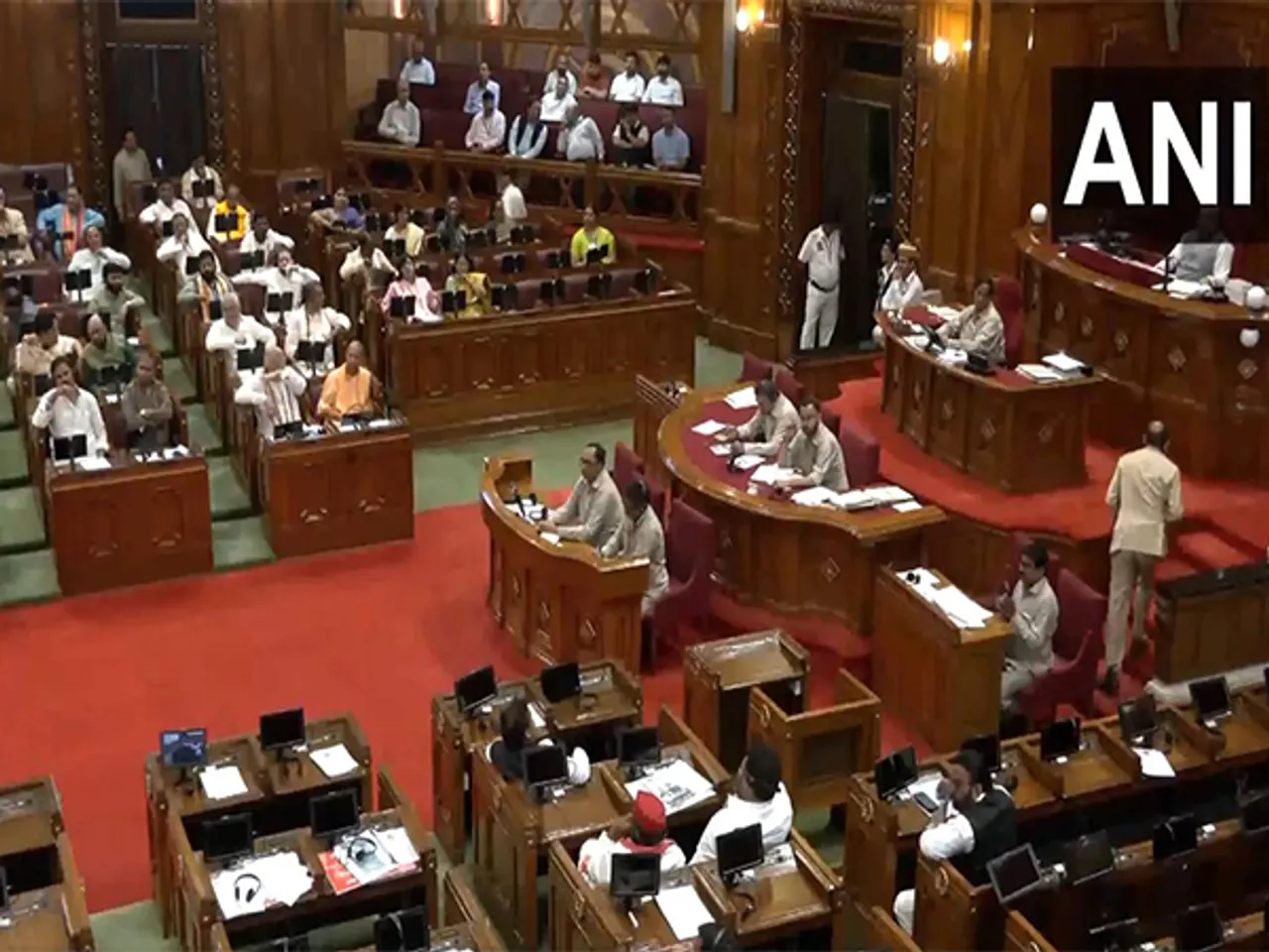 Visuals from UP Legislative Assembly (Photo/ANI)