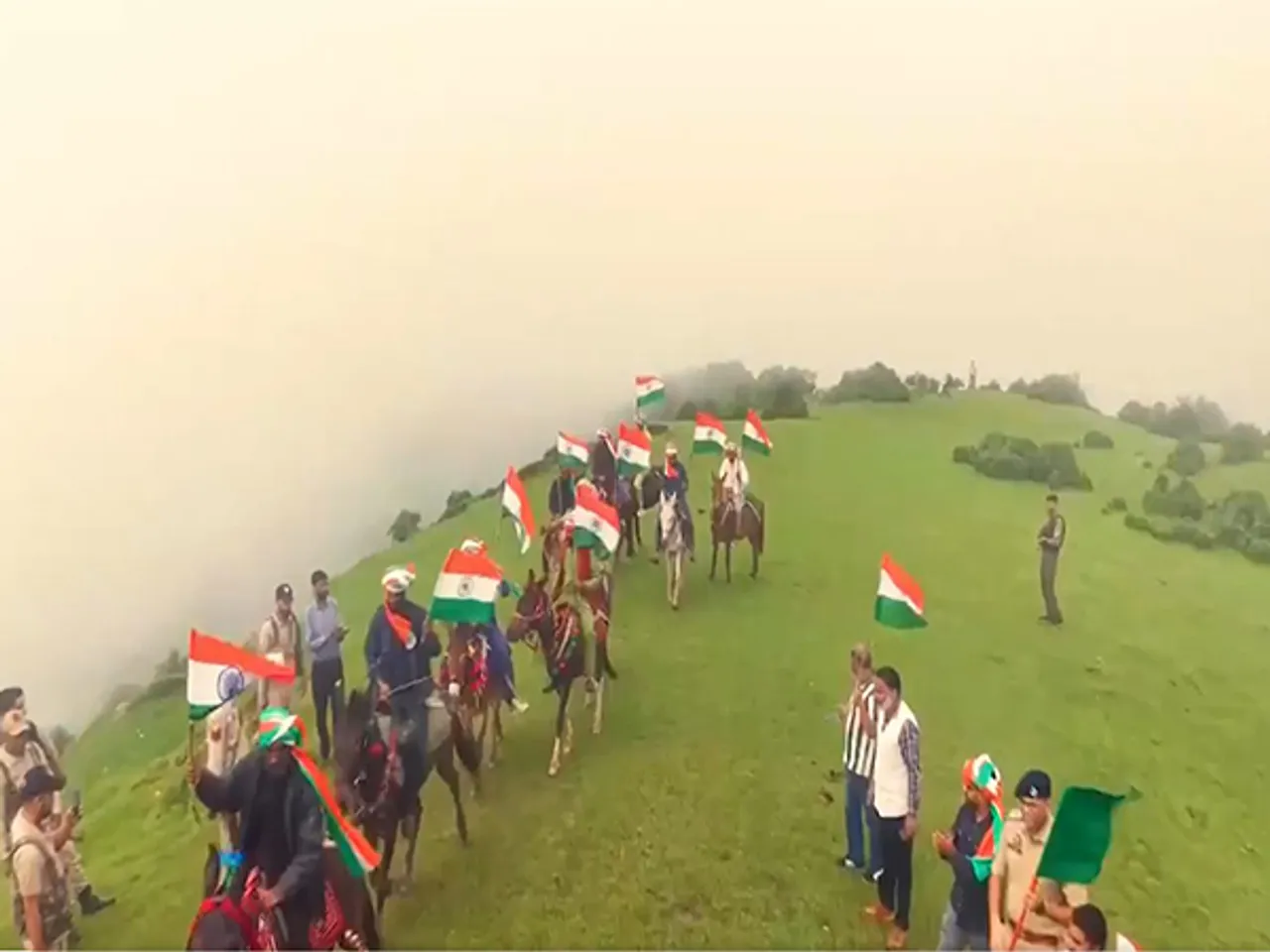 Nomadic Tribals in Rajouri hosts Tiranga Horse Rally (Photo/ANI)