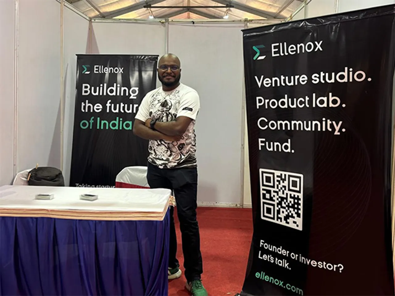 Prashanth, CEO of Ellenox, at the Global Startup Summit (2024)