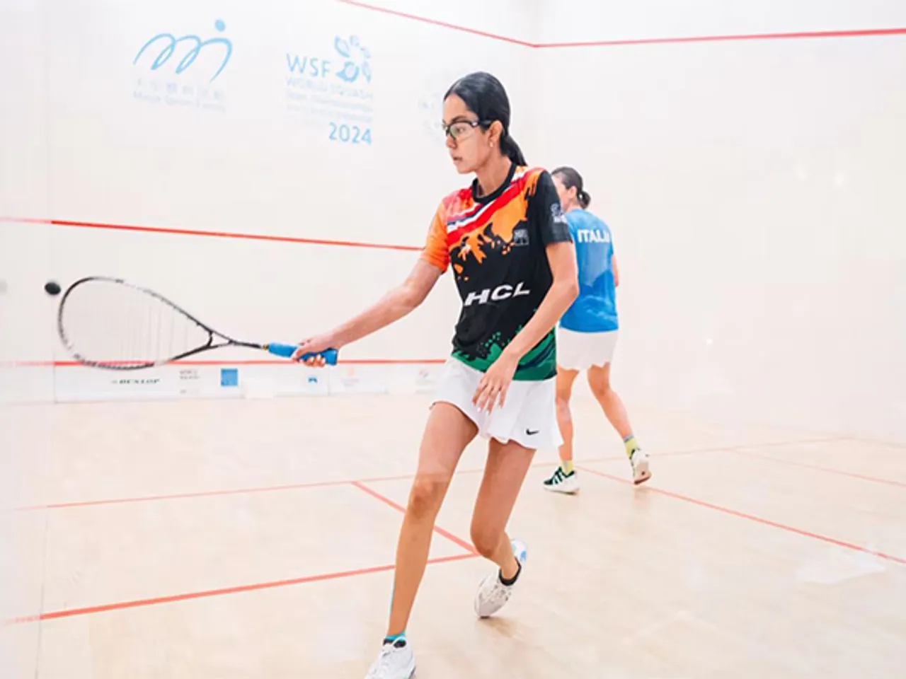 Indian squash player Anahat Singh in action (Photo: World Squash)