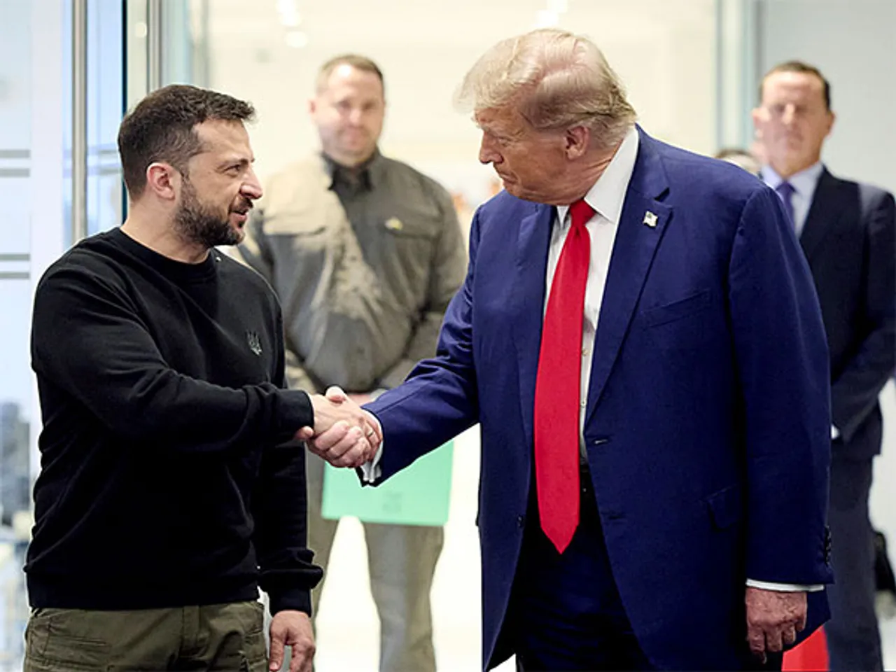 Ukrainian President Volodymyr Zelenskyy with US President Donald Trump (Photo/ANI)