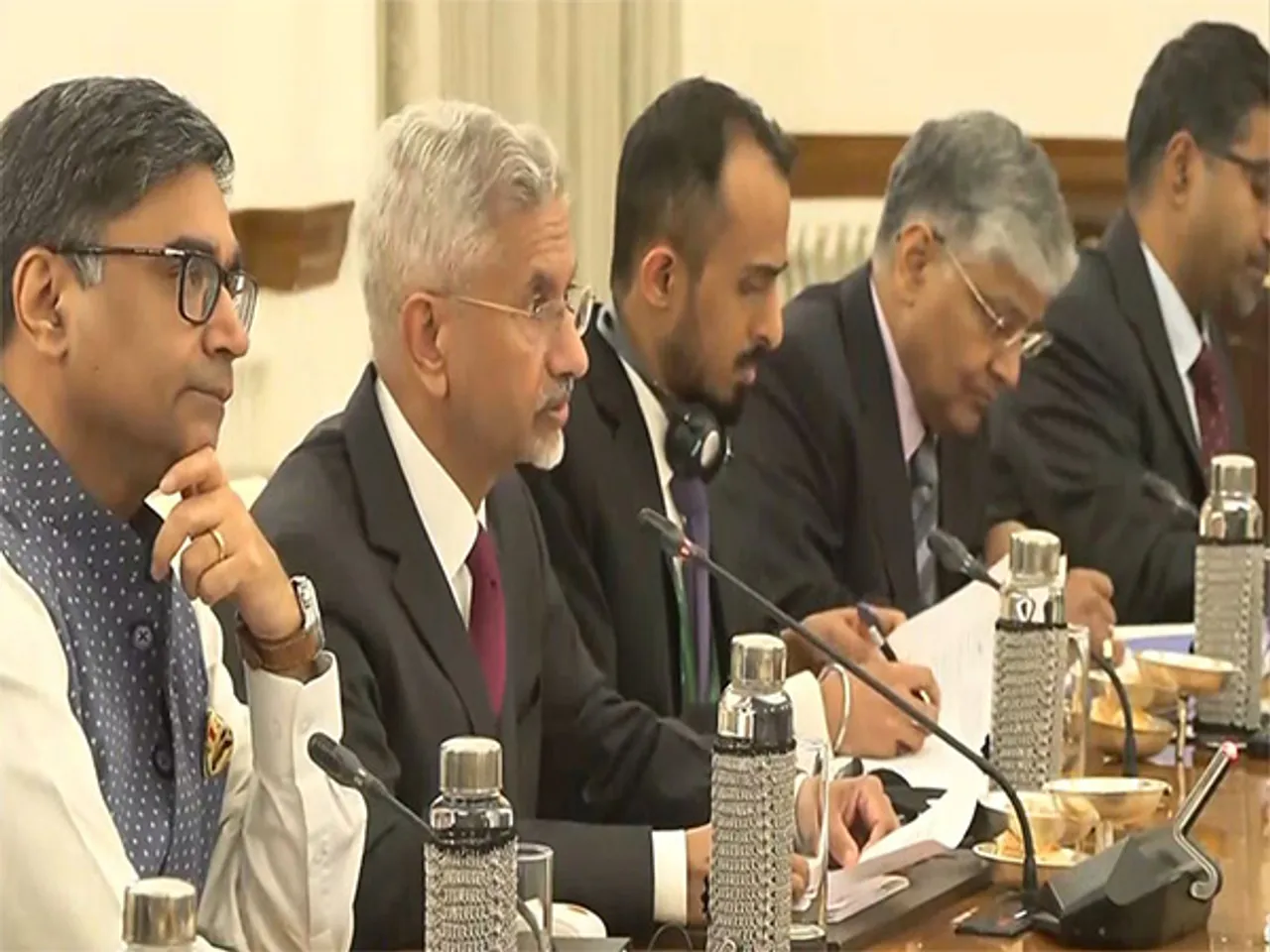 External Affairs Minister S Jaishankar during meeting with Chinese Foreign Minister Wang Yi(Photo/ANI)