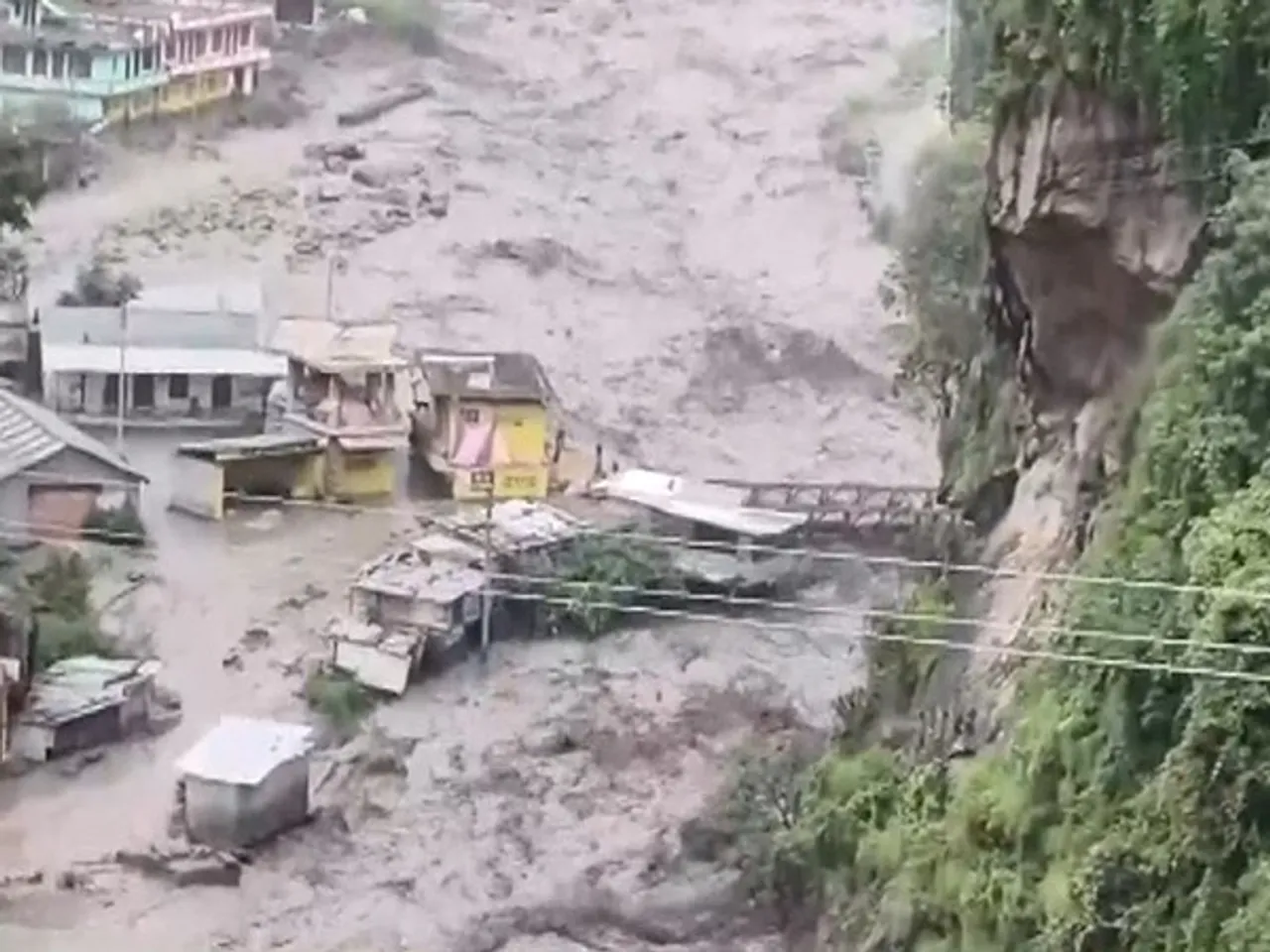 Several houses damaged due to flash floods in Shimla (File Photo/ANI)