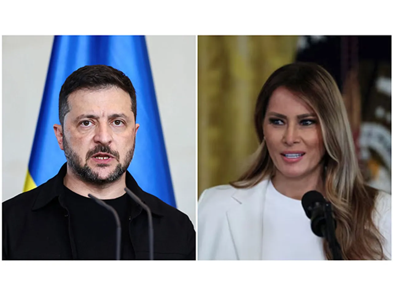 Ukraine President Volodymyr Zelenskyy and US First Lady Melania Trump (File photos/ Reuters)
