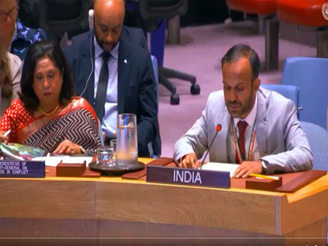 India’s Charge de Affairs at the United Nations, Eldos Mathew Punnoos (Image: X@IndiaUNNewYork)