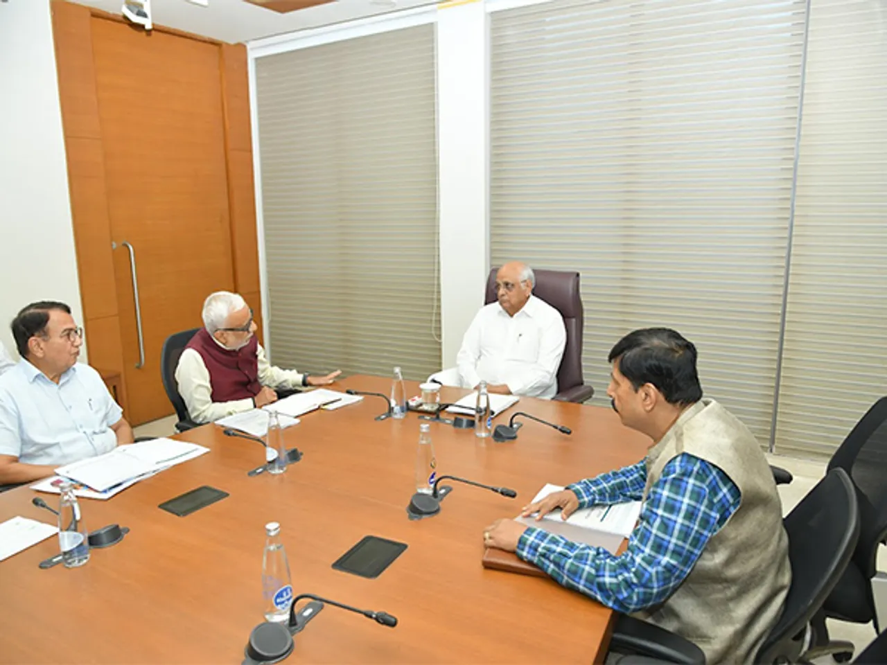 Gujarat CM Patel receives fourth recommendation report of GARC (Photo/ANI)