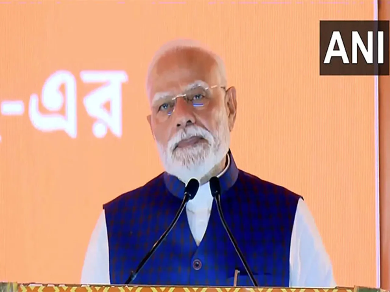 Prime Minister Narendra Modi addressed in Kolkata. (Photo/ANI)