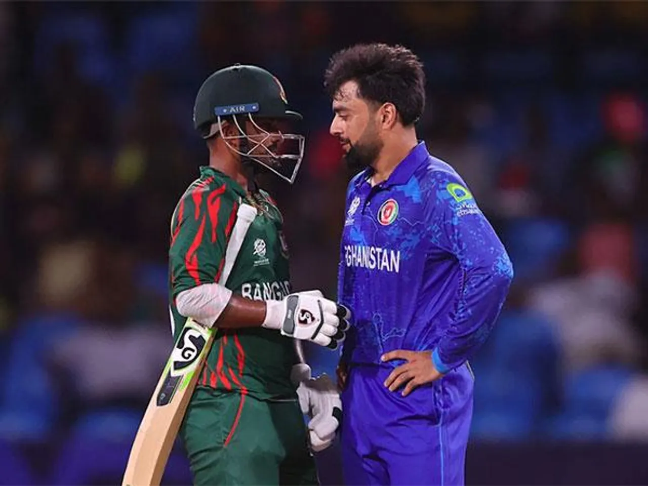 Rashid Khan (right) Litton Das (left). (Photo/ICC)