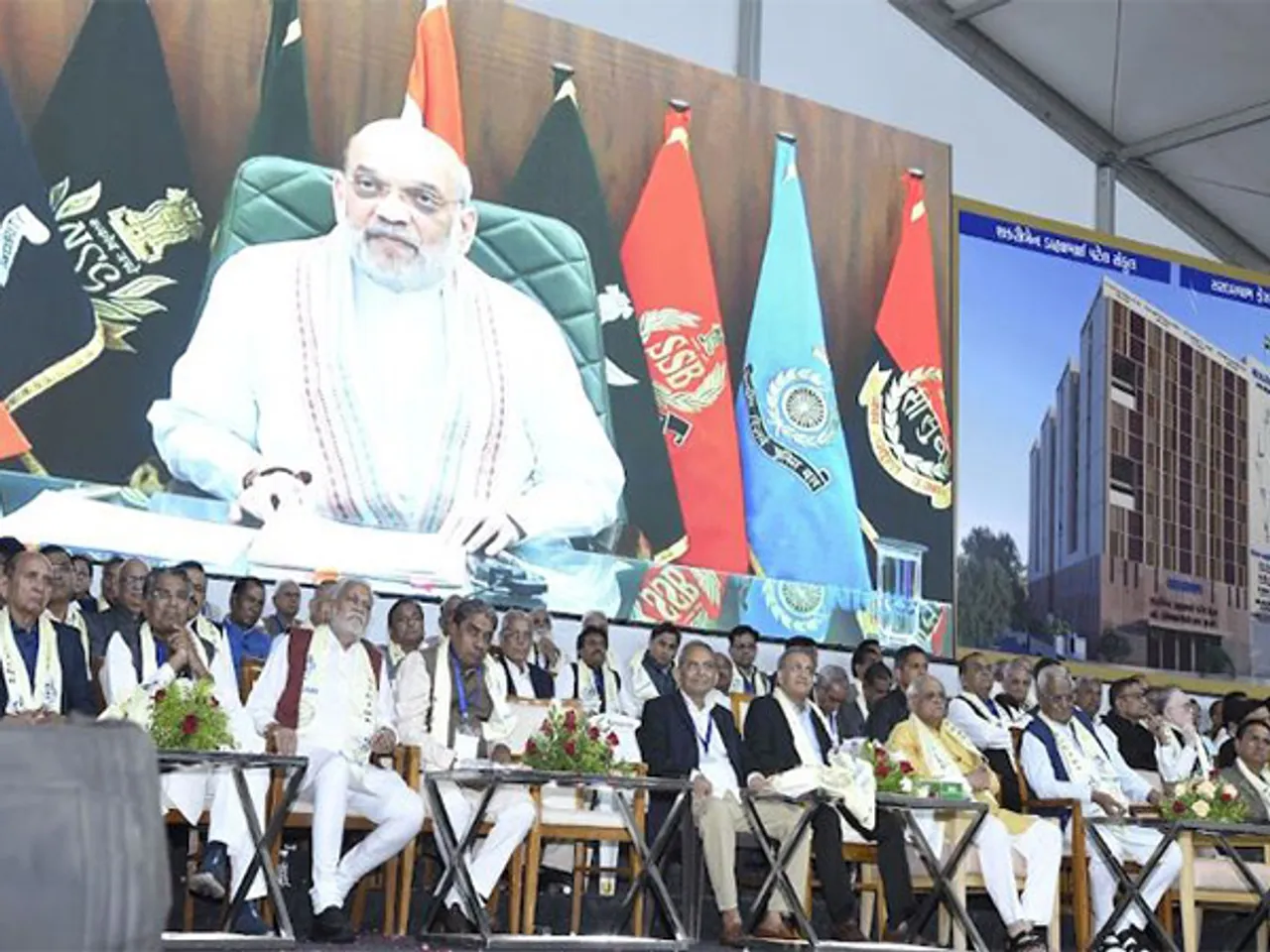 Gujarat CM, Amit Shah, inaugurate Sardardham Phase-2 (Photo/Gujarat CMO)