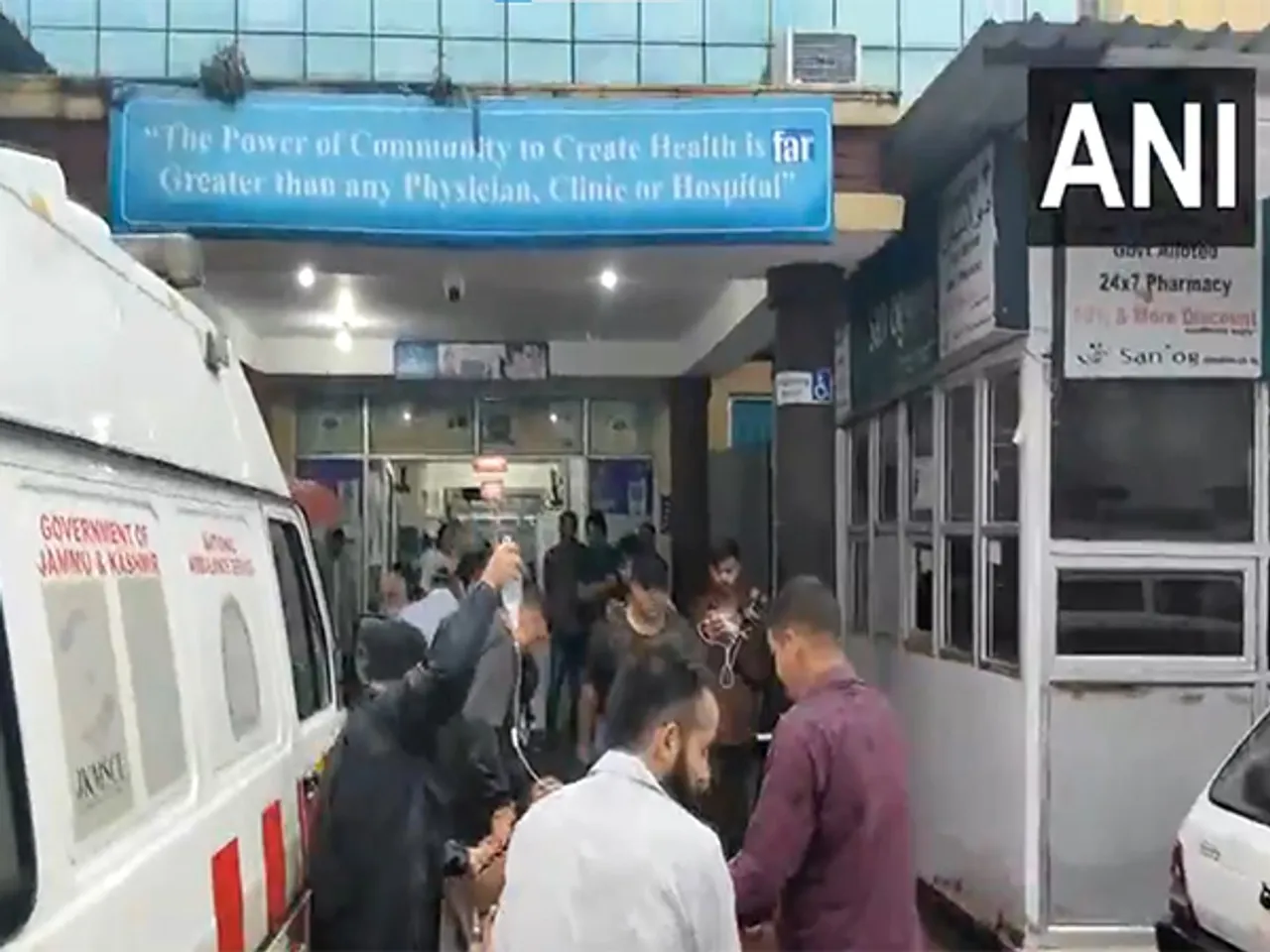 Visuals from CHC Katra where the bodies and injured people have been brought. (Photo/ANI)
