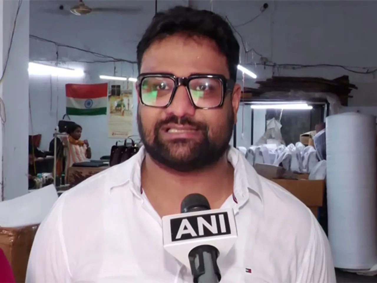 A leather exporter from Kanpur (Photo: ANI)