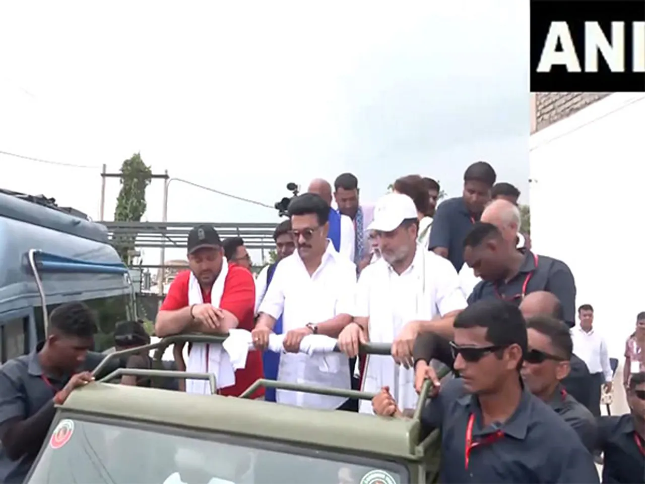 Tamil Nadu Chief Minister MK Stalin participates in ‘Voter Adhikar Yatra' in Bihar (Photo/ANI)