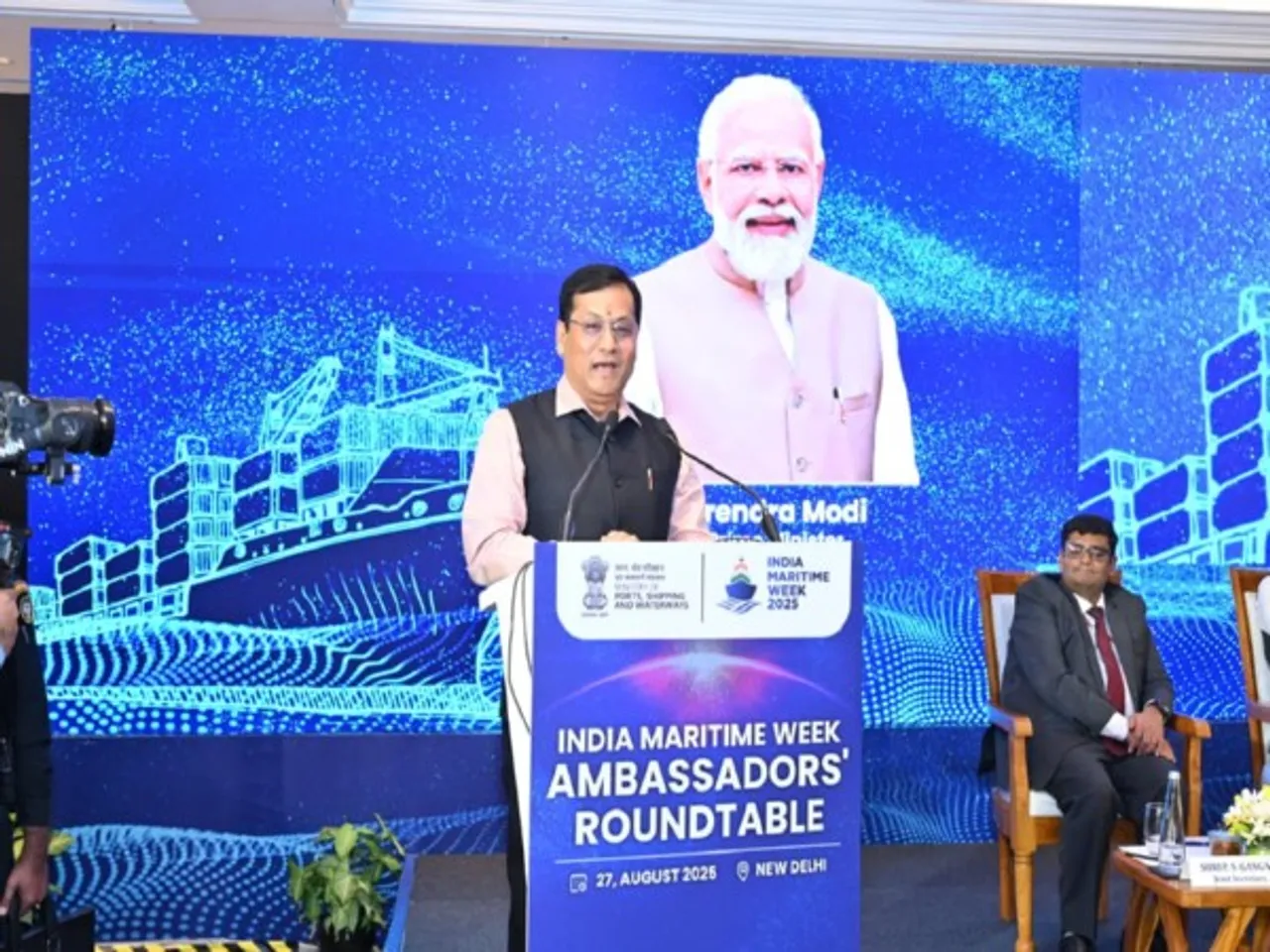 Union Minister for Ports, Shipping, and Waterways Sarbananda Sonowal (Photo/ Ministry of Ports, Shipping and Waterways )