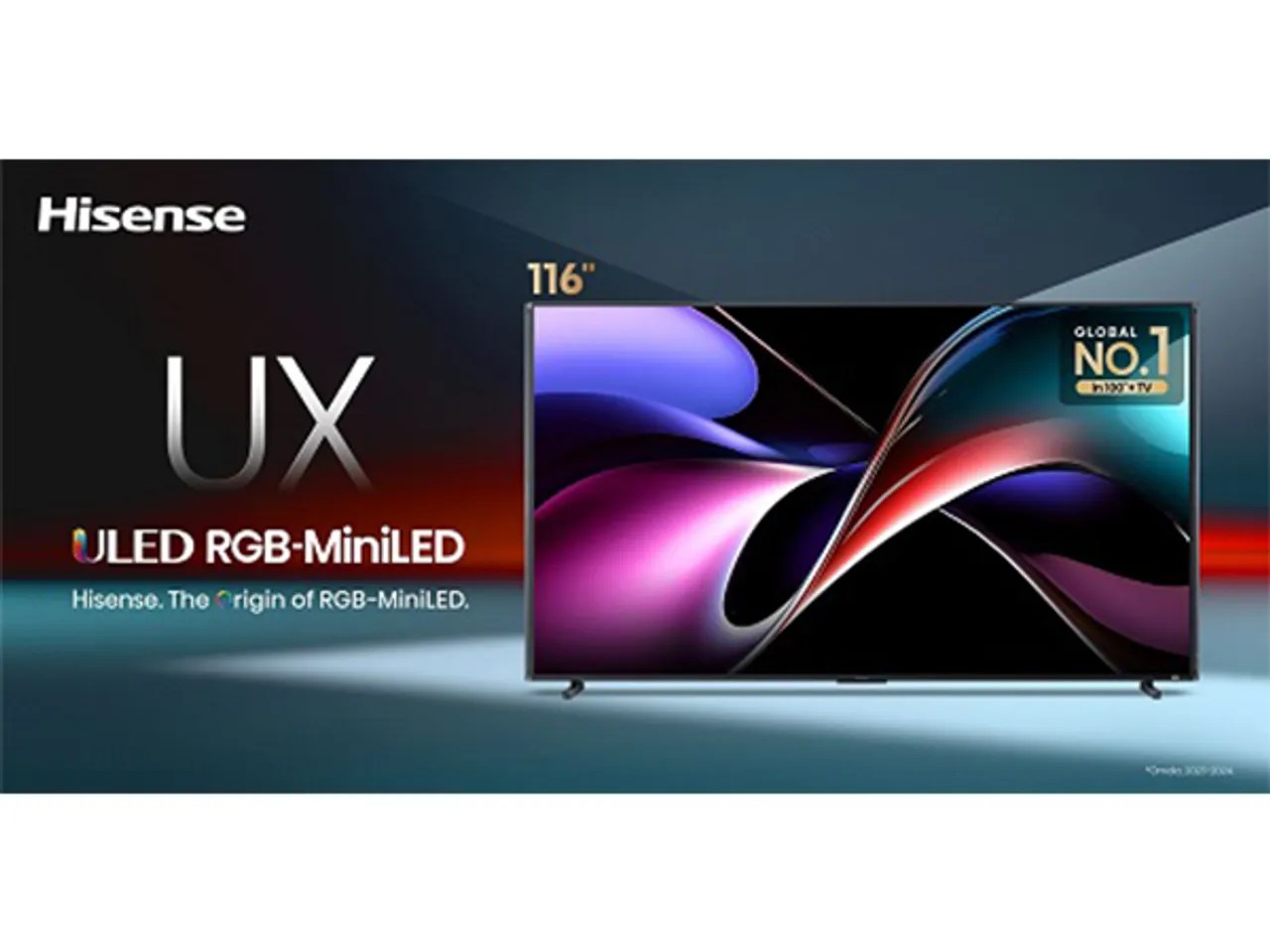 Hisense, the Origin of RGB-MiniLED, Unveils UX ULED Series in India