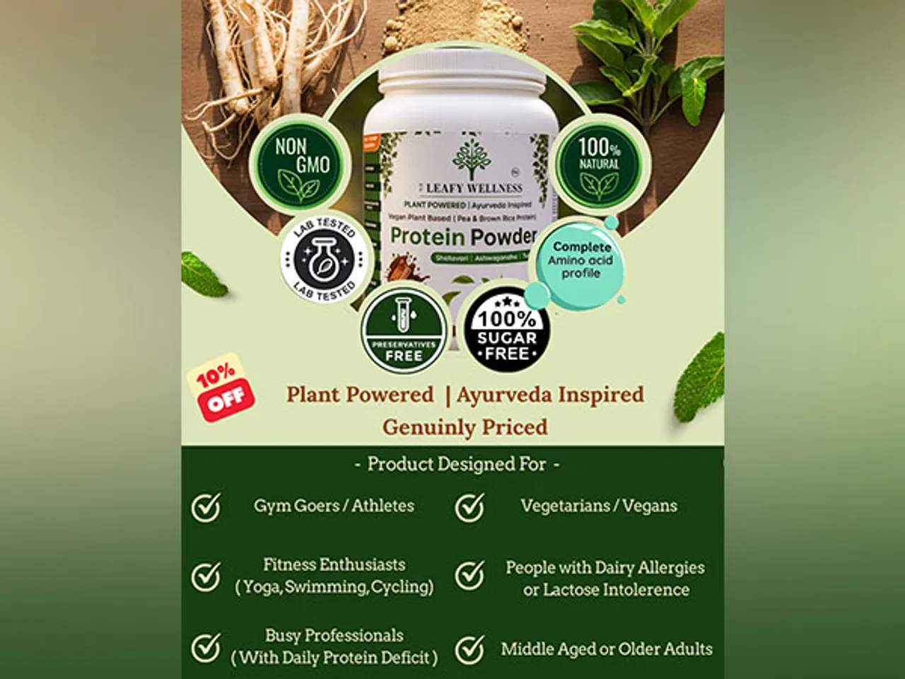 The Leafy Wellness™ Launches Affordable, High-Quality Plant Protein with Ayurvedic Blend