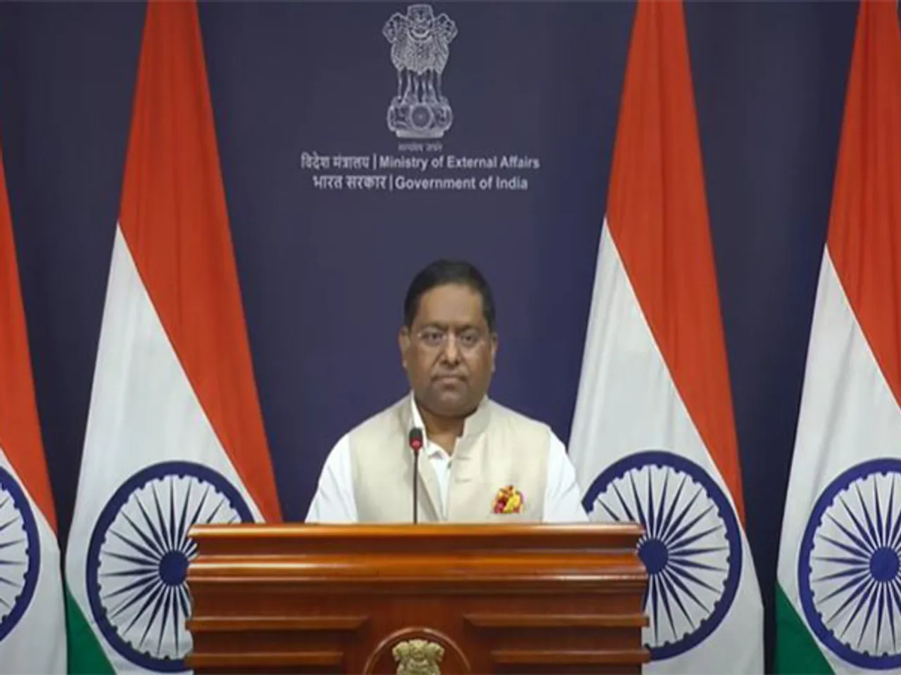 Ministry of External Affairs spokesperson Randhir Jaiswal (Photo/MEA,YouTube)