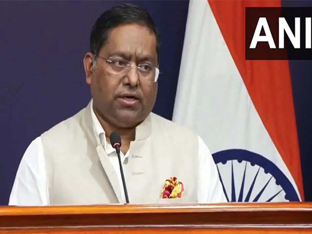 Ministry of Externla Affairs spokesperson Randhir Jaiswal (Photo/ANI)