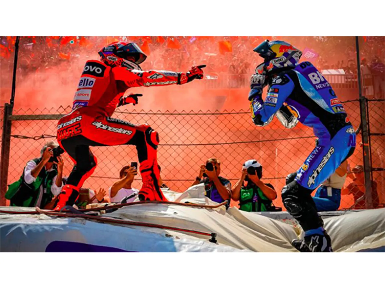 A visual from the race. (Photo: Moto GP/EUROSPORT)