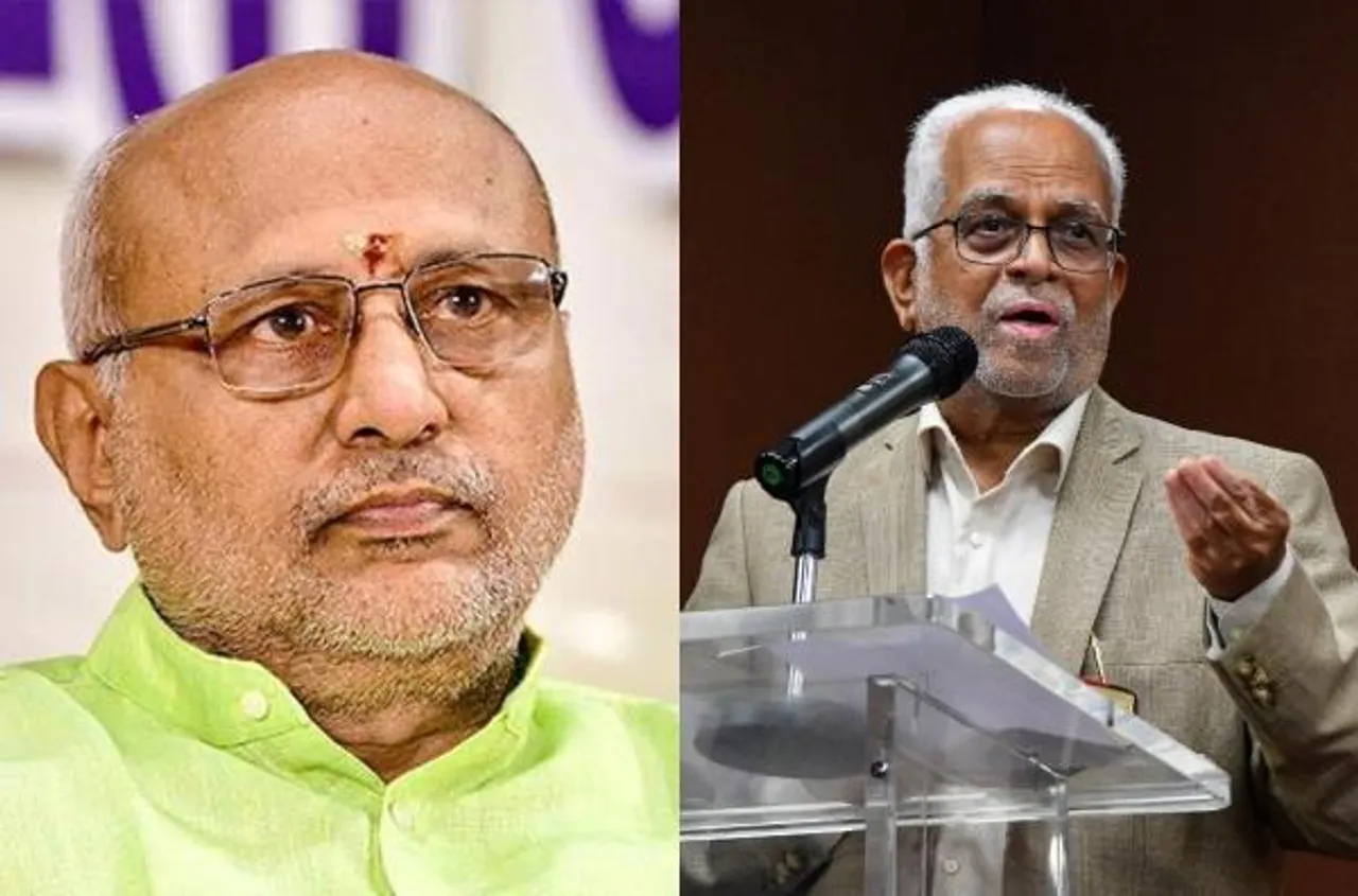 NDA VP nominee CP Radhakrishnan (L) and opposition candidate B Sudershan Reddy (R) (Photo: Chirag Paswan/X and ANI)