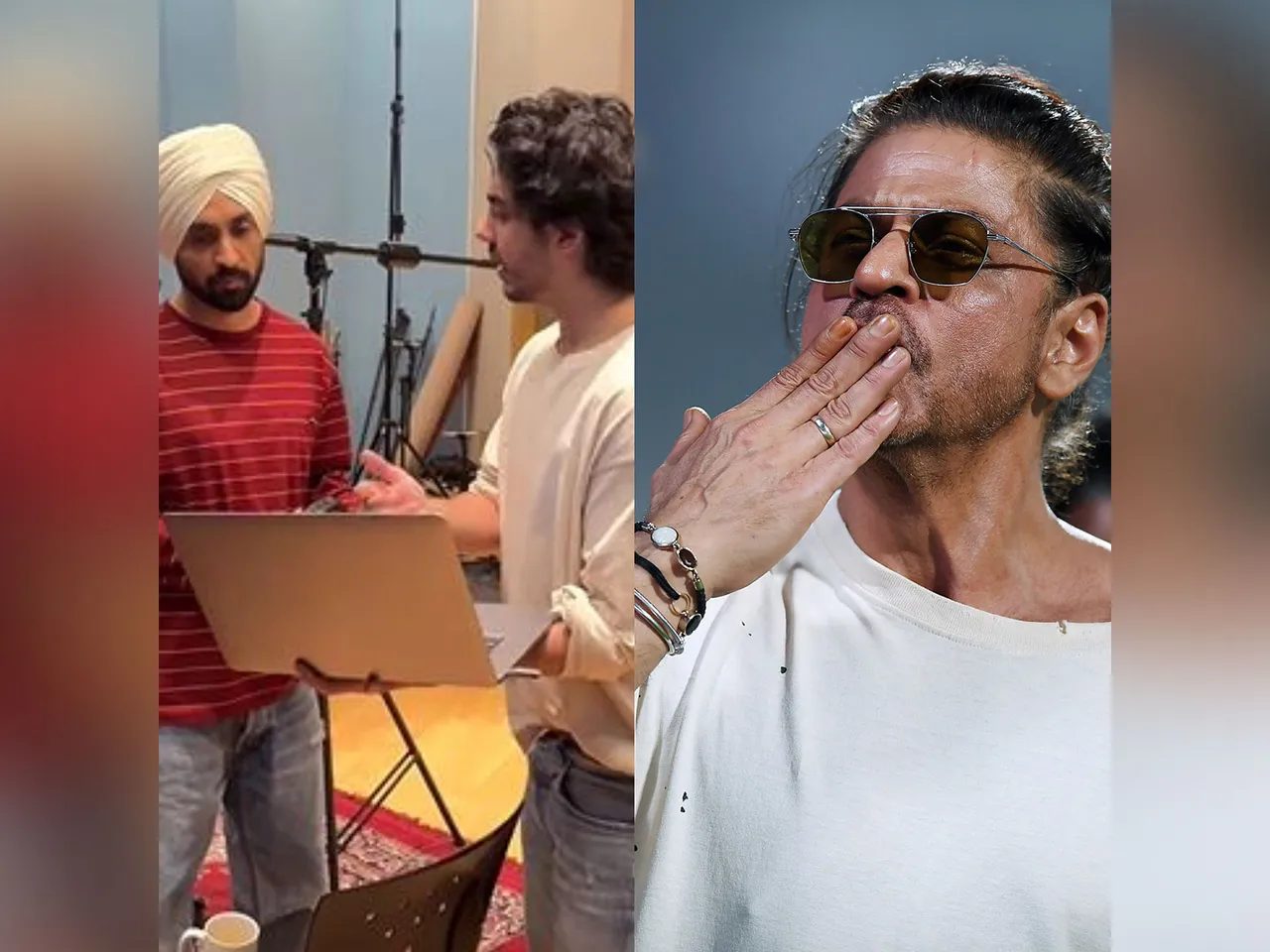 SRK, Diljit and Aryan (Photo/ANI/Instagram@iamsrk)