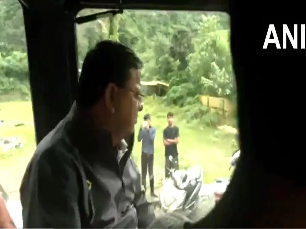 Uttarakhand CM Dhami inspecting disaster-affected area in Kesarwala, Maldevta area. (Photo/ANI)