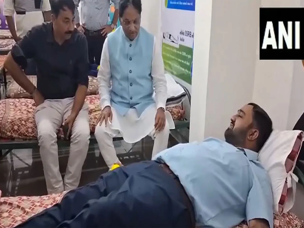 The blood donation camp organised in Gujarat, Gandhinagar ahead of PM Modi's birthday (Photo/ANI)