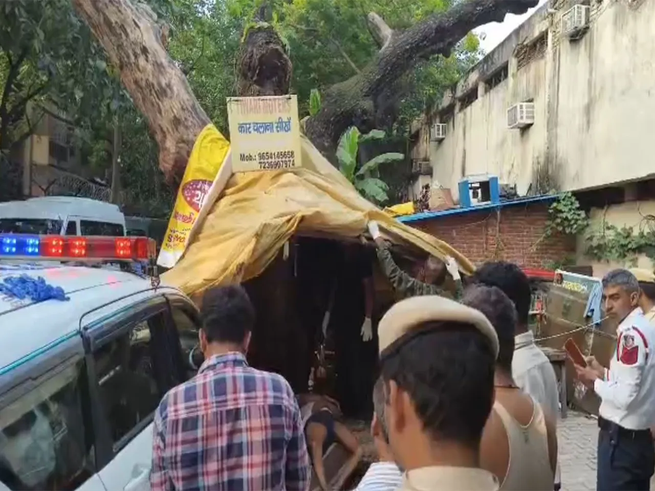 Visual from Thana Mandir Marg (Photo/ANI)