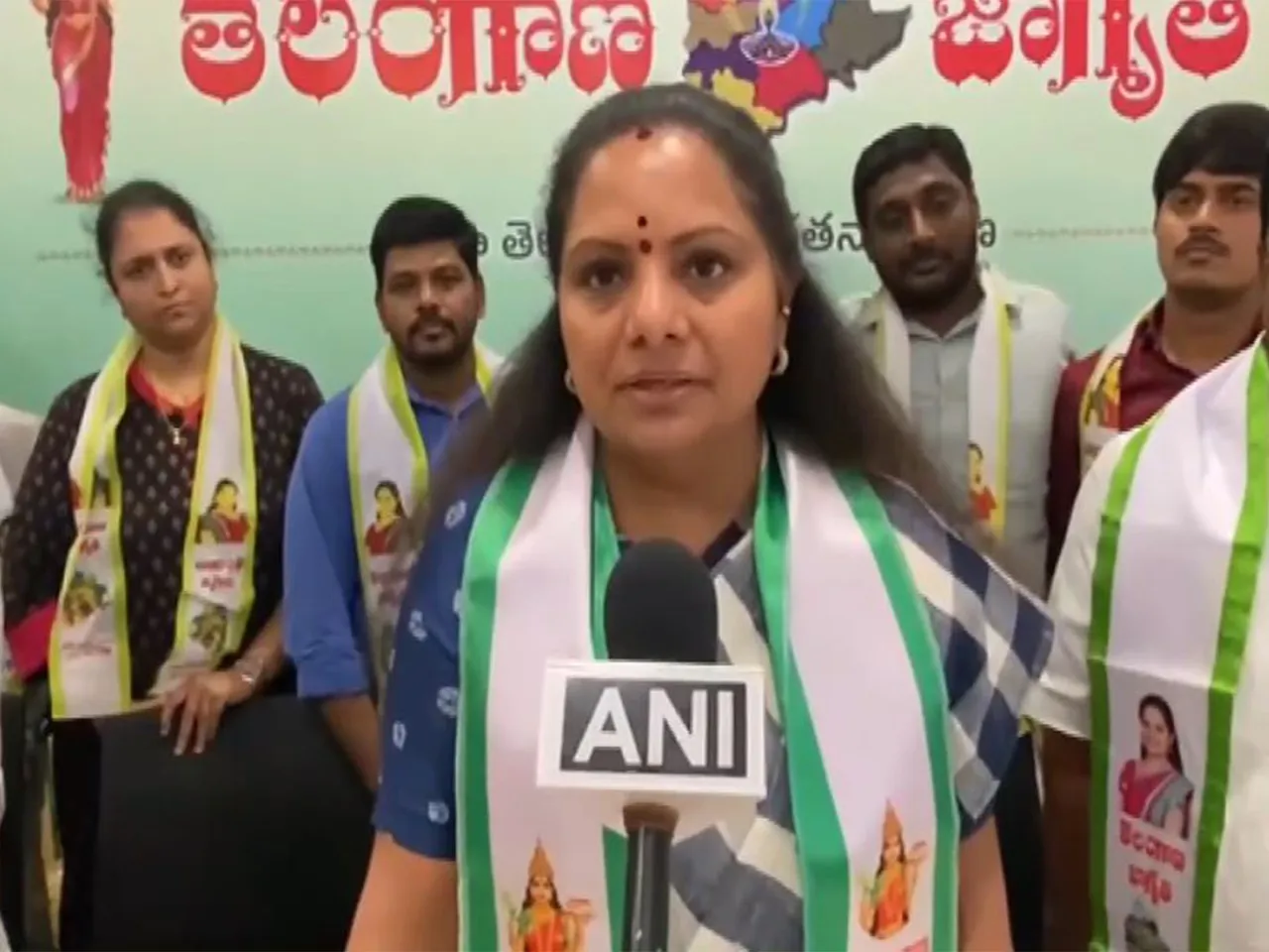 Telangana Jagruthi chief K Kavitha (Photo/ANI)