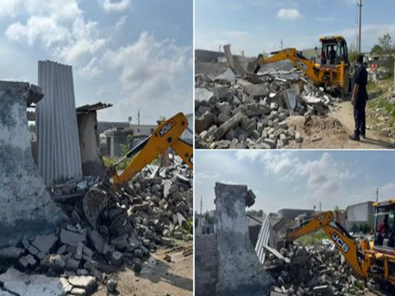 Visuals from the demolition site (Photo/X: @Comm_HYDRAA)