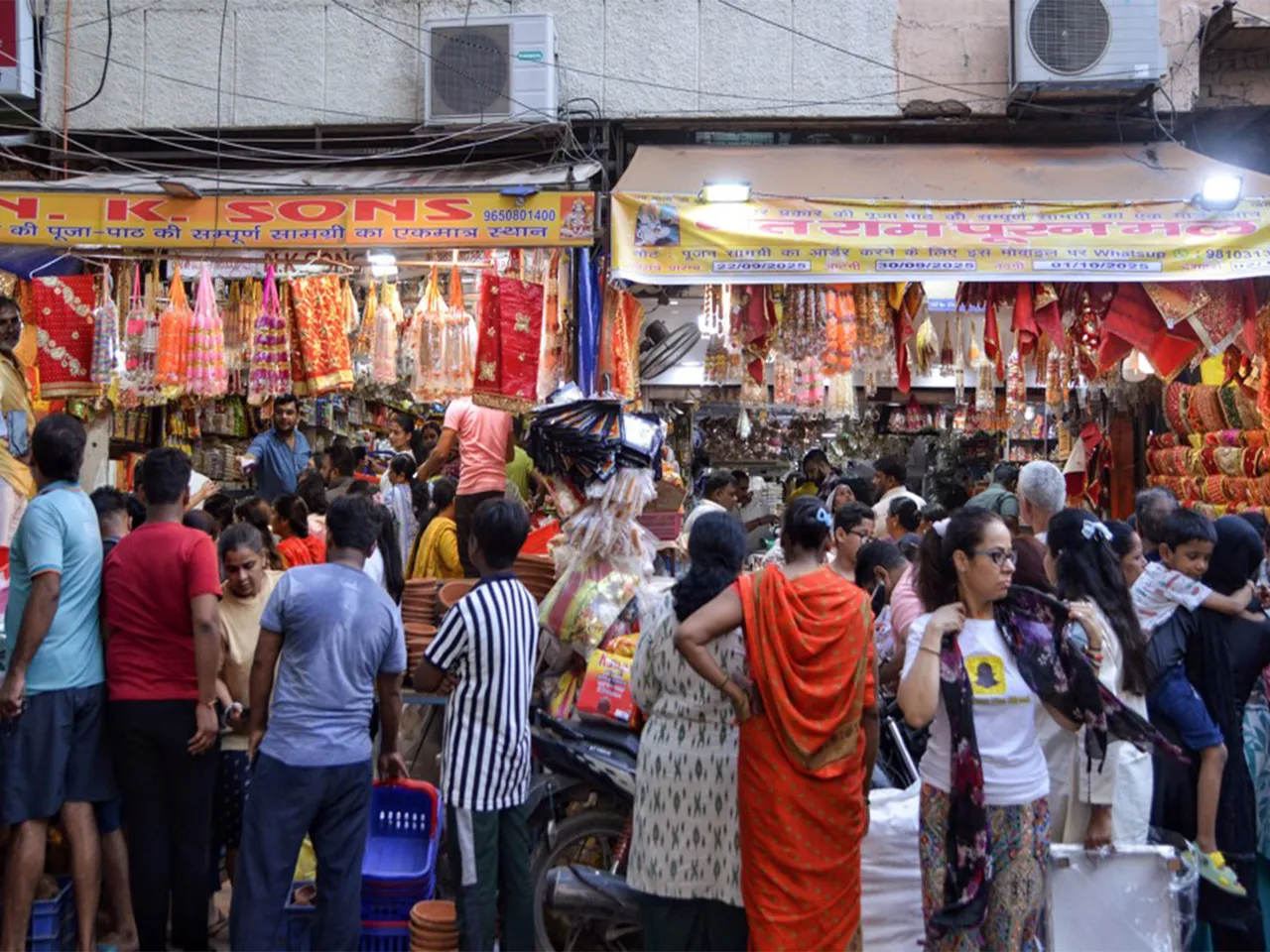 People buying essential items as the festival season starts.  (File Photo/ANI)