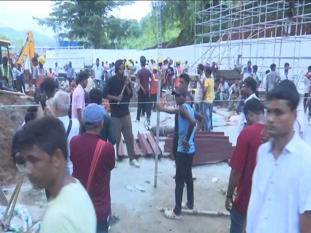 Preparations underway at Kamarkuchi village for Zubeen Garg's last rites(Image source/ANI)