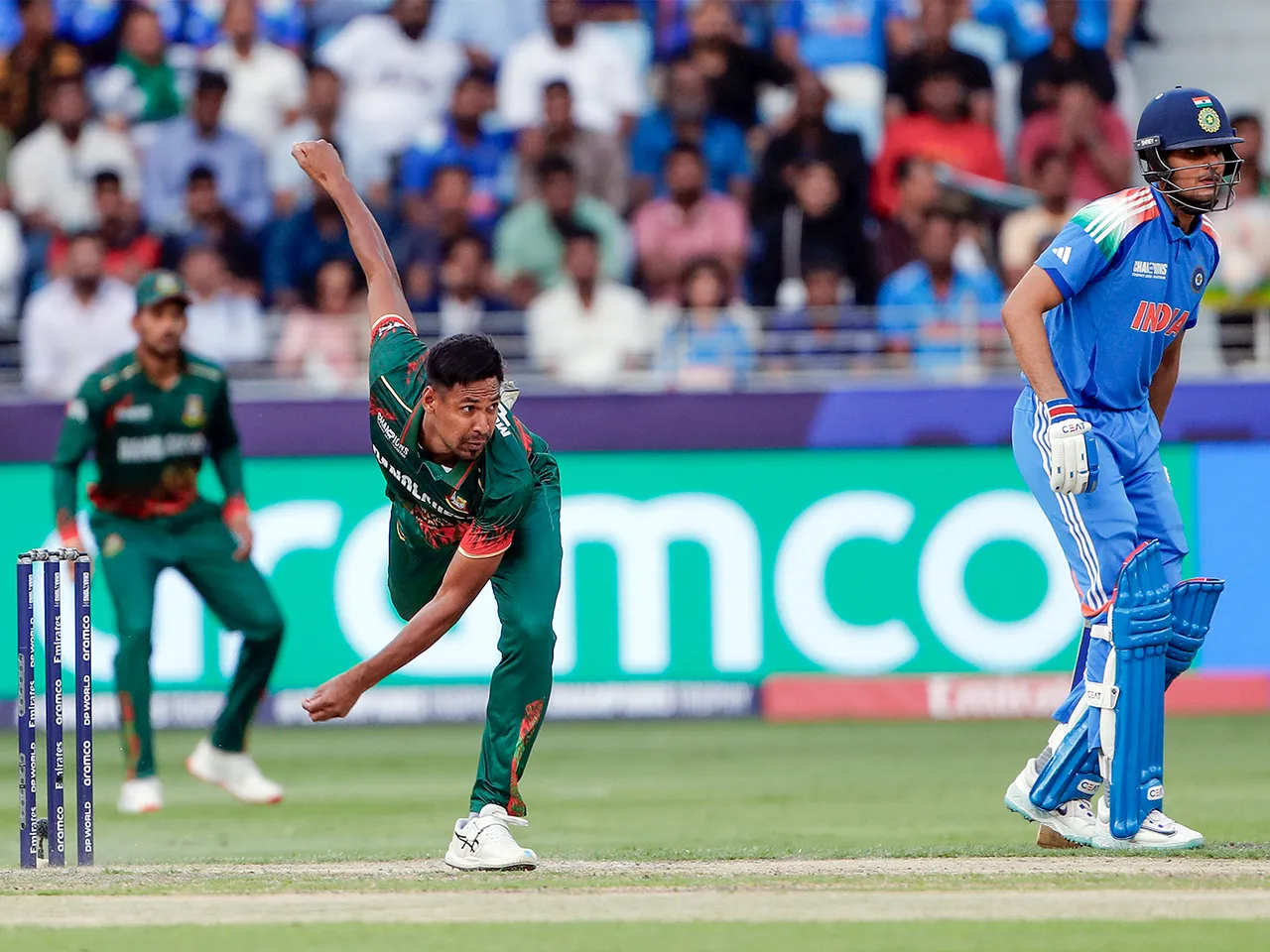 Bangladesh qucik Mustafizur Rahman in action (Photo/ANI)