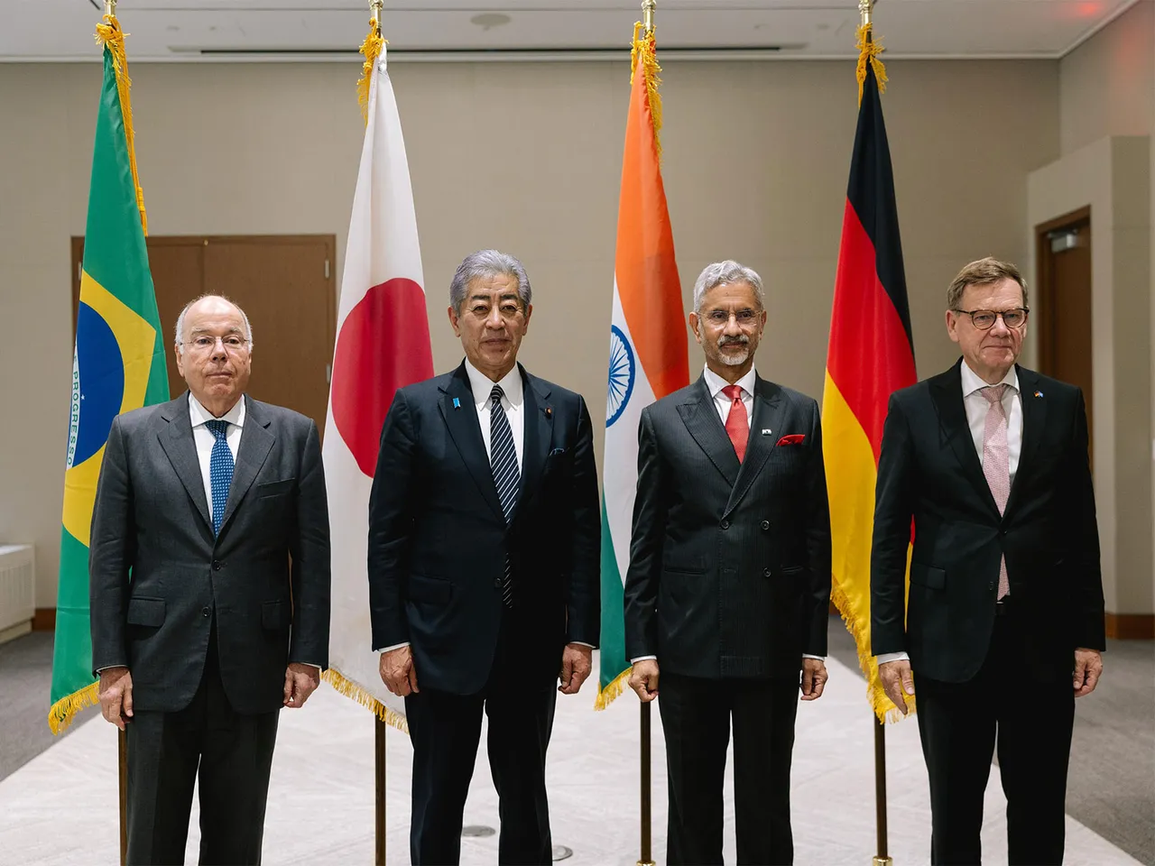 Foreign Ministers of the G4 countries (Photo/X@DrSJaishankar)