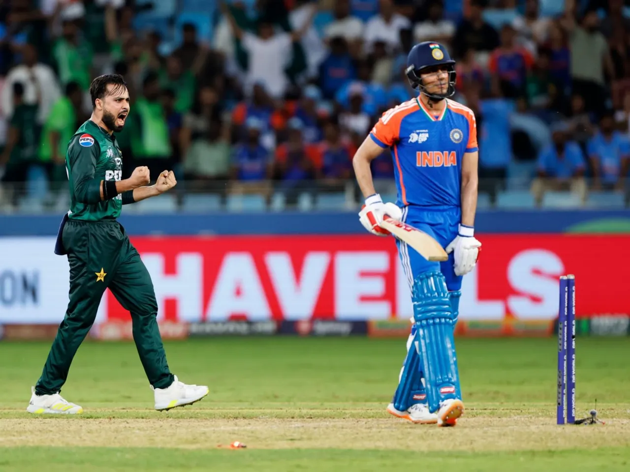 Pakistan and India players in action (Photo/ANI)