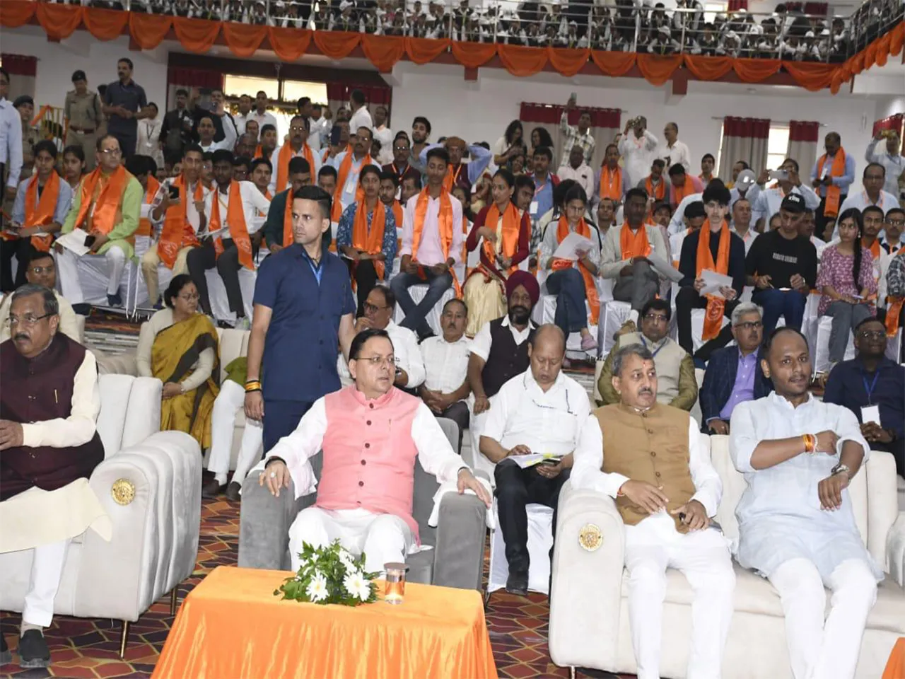 Uttarakhand CM Dhami listens to PM Modi’s 'Mann Ki Baat' episode (Photo/CMO)