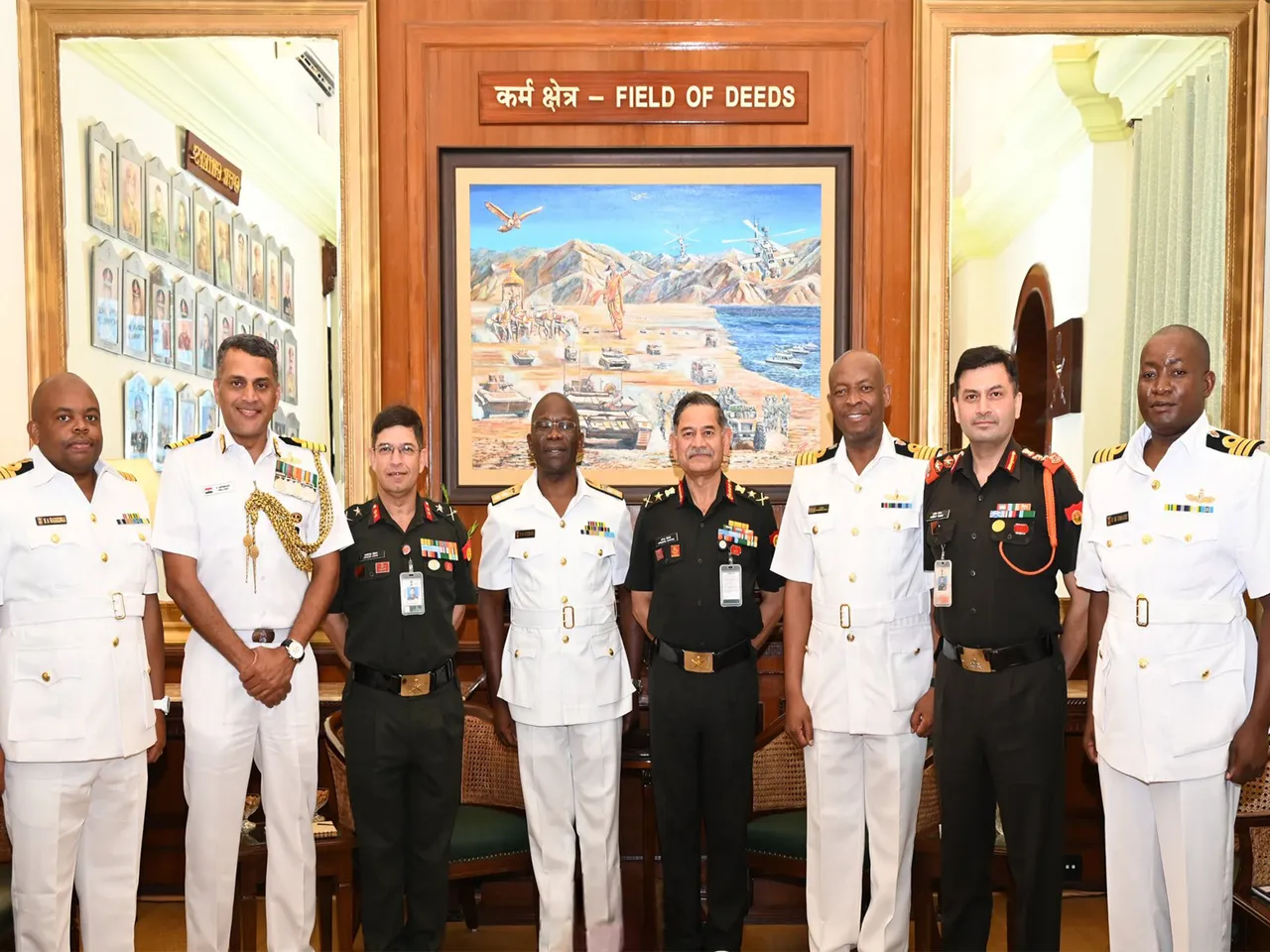 Kenyan Navy Commander Major General Paul Owuor Otieno calls on COAS Gen Upendra Dwivedi (Photo/ X@adgpi)