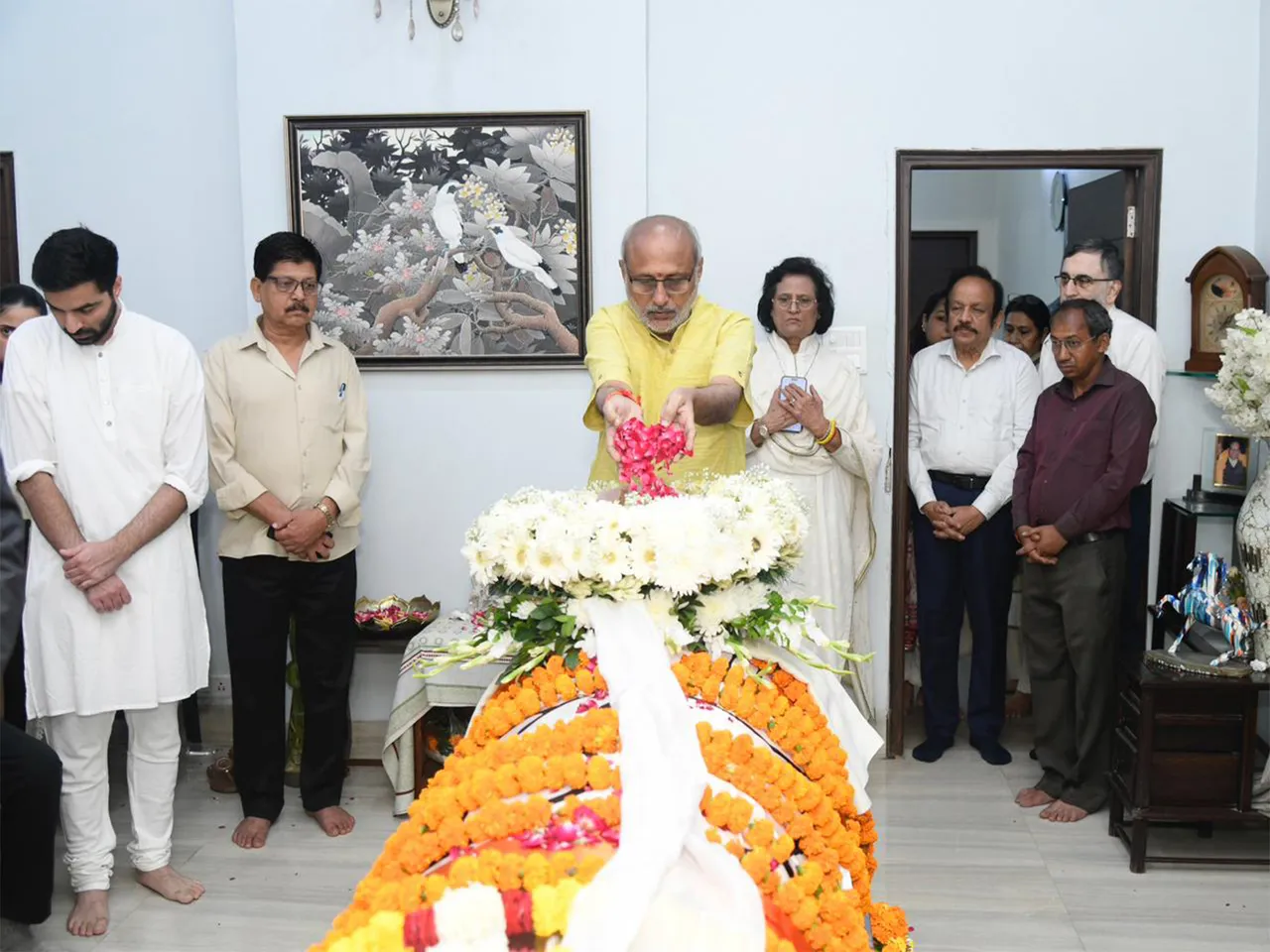 VP CP Radhakrishnan pays tributes to VK Malhotra (Photo/X@VPIndia)