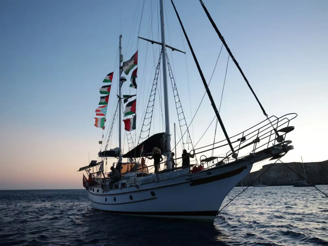 Sailing boats, part of the Global Sumud Flotilla aiming to reach Gaza (Photo/ Reuters)