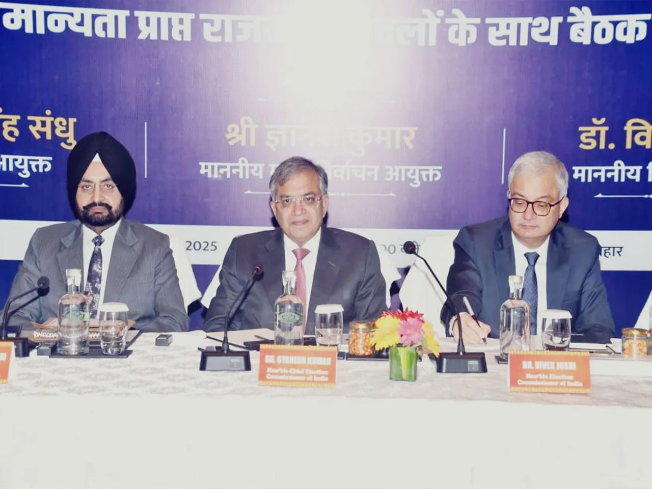 Chief Election Commissioner Gyanesh Kumar during a meeting (Photo/@ECISVEEP)