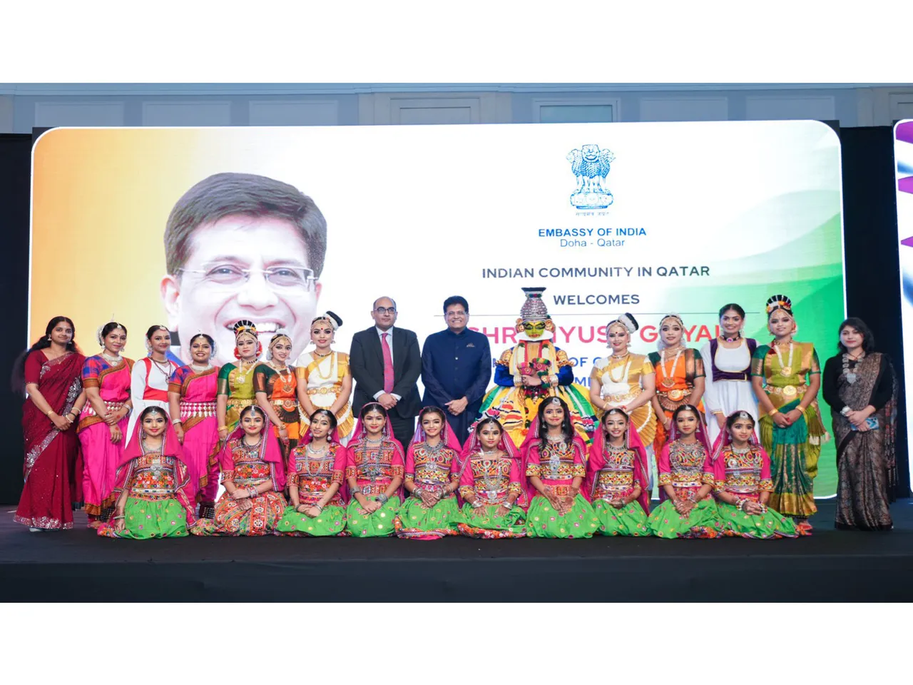 Union Minister Piyush Goyal addressing an Indian Community event in Doha (Photo/ X@ PiyushGoyal