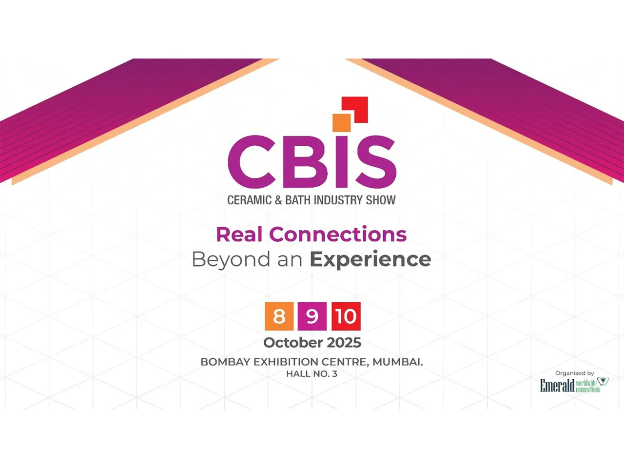 Emerald Worldwide Connections announces CBIS 2025 - The Premier Gateway to India’s booming Ceramic & Bath Industry