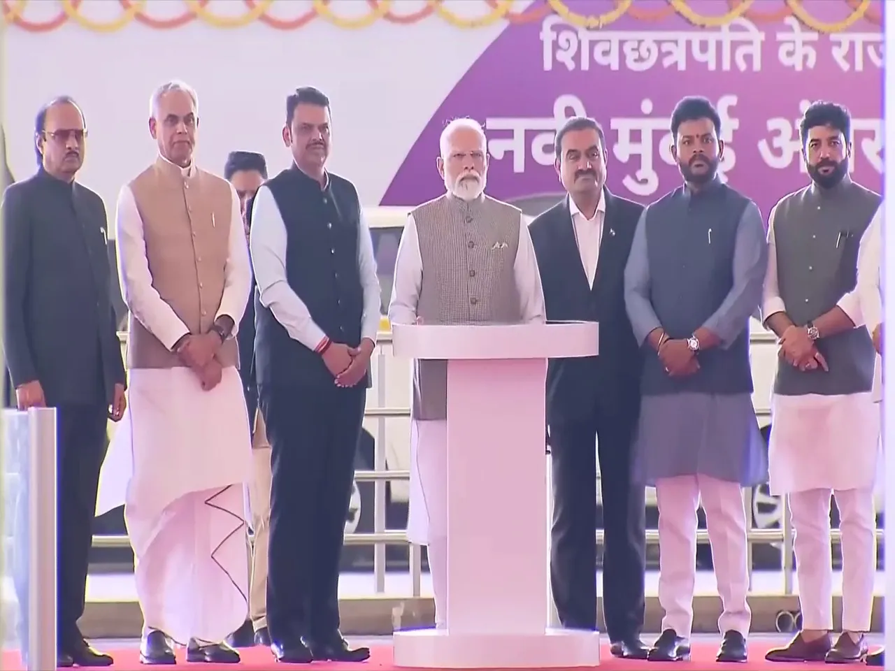 Prime Minister Narendra Modi inaugurates Navi Mumbai International Airport (Photo/ANI)