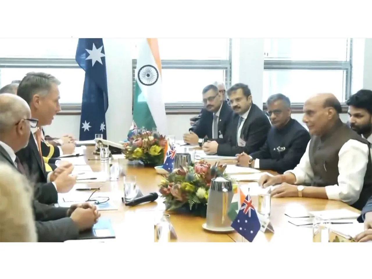 Rajnath Singh with Australia Deputy PM Richard Marles (Photo/ ANI)