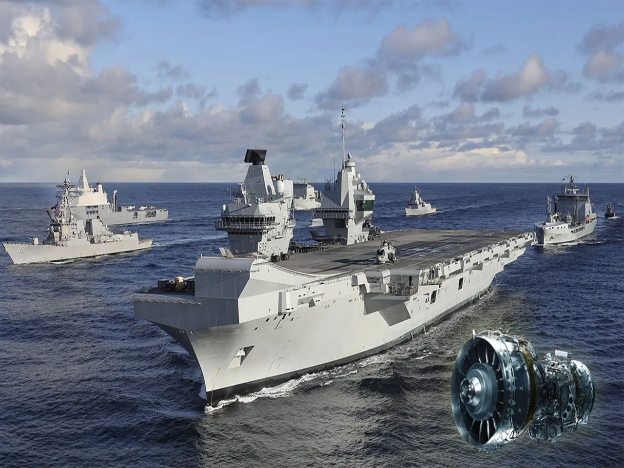 HMS Prince of Wales powered by Rolls-Royce’s MT30 marine gas turbine (Photo/ UK MoD)