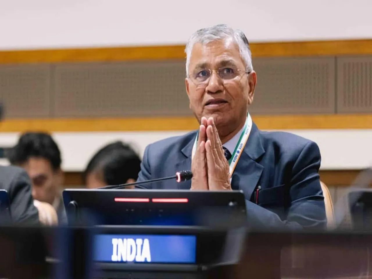 Lok Sabha MP PP Chaudhary at New York UN headquarters (Photo/ANI)