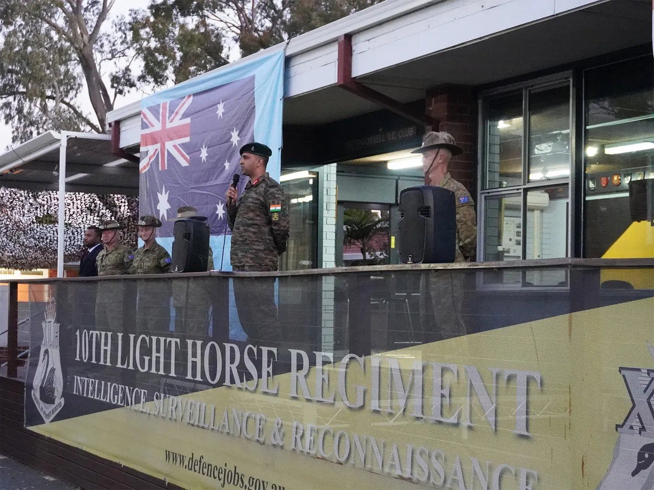 Exercise AUSTRAHIND 2025's opening ceremony taking place in Australia (Photo/X@agdpi)